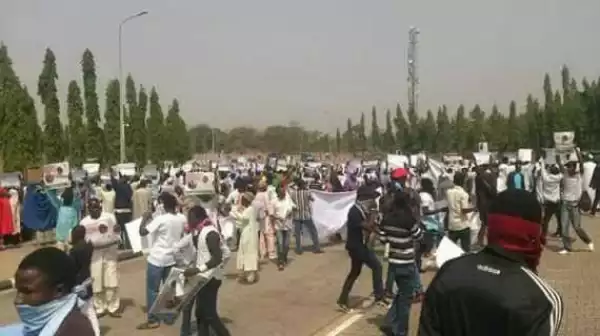 Police Teargas Protesting Shitte Members In Front Of National Assembly [Photos]